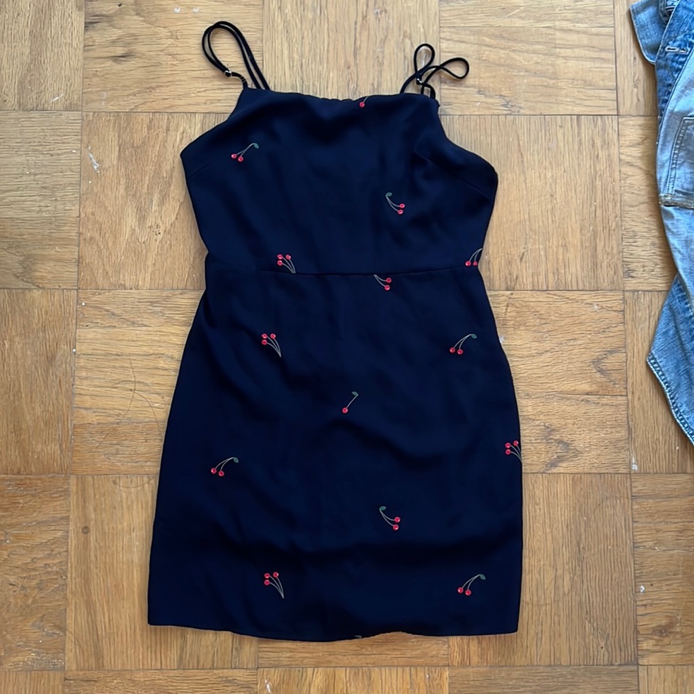 Urban Outfitters Navy Dress with Cherries
